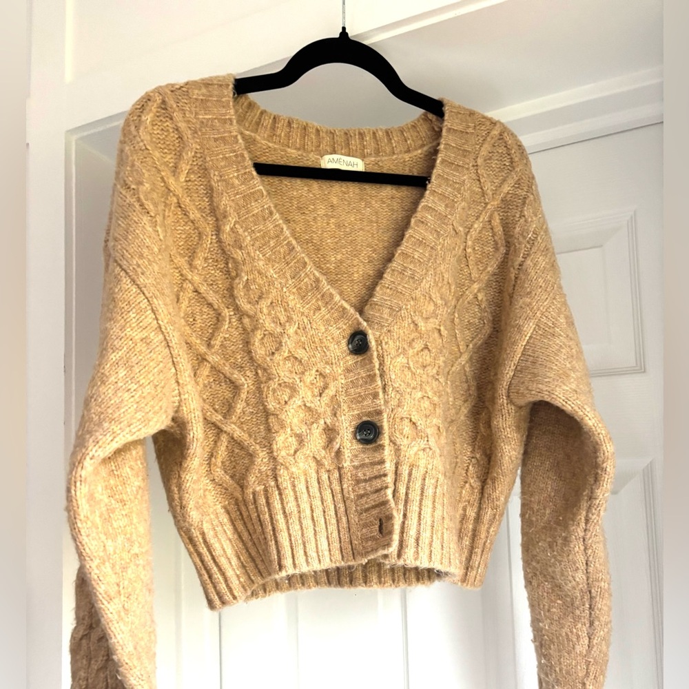 Women's Cozy Tan Cardigan